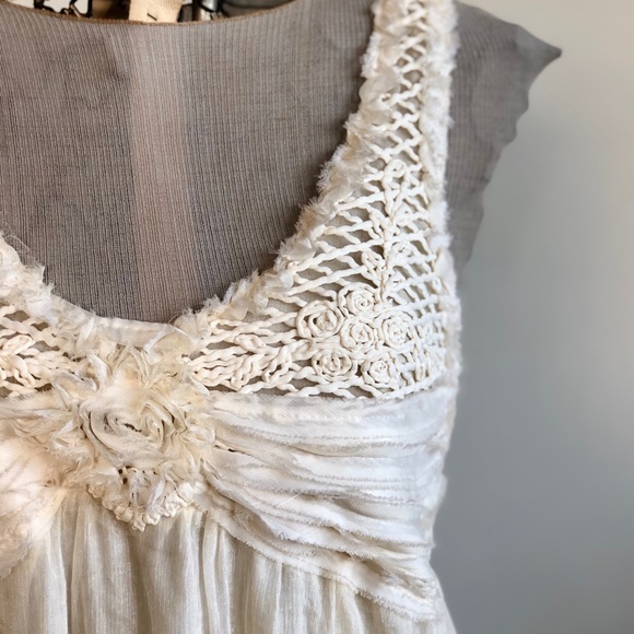 PRICE⬇️My Pretty Angel Off White/Cream Crochet Dress. NWT. Large. - Picture 3 of 9